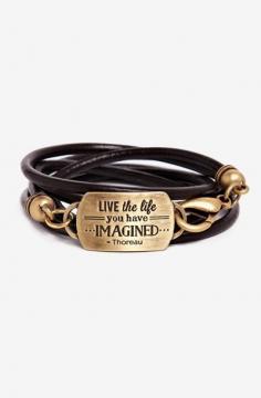 
                    
                        Mantra Live Live the life you have imagined Mixed-Metals Bracelet
                    
                