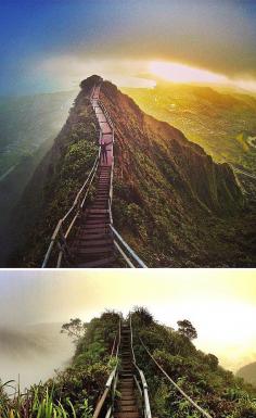
                    
                        Haiku Stairs is also called the Stairway to Heaven, and many say is worth the 3,922 steps it takes to get to the top. The view is said to be quite heavenly.
                    
                