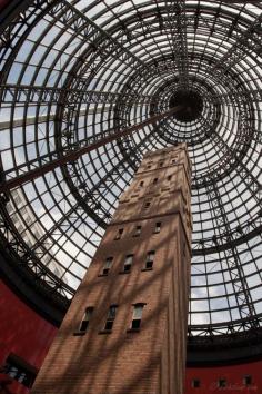 Coop's Shot Tower, Melbourne. Completed in 1888, now incorporated in a modern dome. Photo Eric Amersfoort