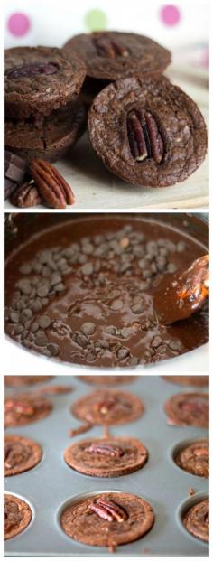 
                    
                        Triple Chocolate Mini Brownies. These are AMAZING!!! So dangerous :) - The Cookie Rookie
                    
                