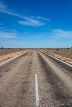 
                    
                        The Nullarbor, Australia - Longest straight stretch of road in the world.
                    
                