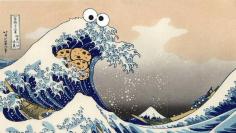 
                    
                        Me want Great Wave: Cookie Monster meets Hokusai
                    
                