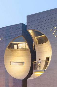 
                    
                        A huge sphere appears to have imprinted the concrete facades of these neighbouring buildings near Seoul, both designed by South Korean architect Moon Hoon (+ slideshow). Moon – one of the ...
                    
                