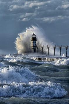 
                    
                        St. Joseph North Pier Outer Lighthouse, Michigan. USA
                    
                