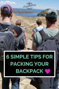 
                    
                        Six useful, easy-to-apply tips for packing your backpack. From rolling your clothes to separate clothes in netted washing bags. | By Bunch of Backpackers
                    
                
