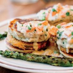 
                    
                        Hot new Annapolis restaurant Iron Rooster All Day takes a Chesapeake Bay favorite and stacks it with a twist in its "cakes on cakes:" house-made crab cakes atop cornmeal pancakes with fried green tomatoes. Coastalliving.com
                    
                