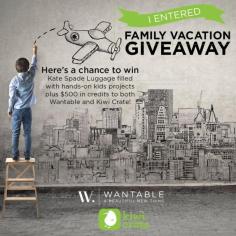 
                    
                        contests.wantable... - Win $1,500 in prizes including Kate Spade luggage, hands-on kids' projects from Kiwi Crate and $500 in credits credits to both Wantable and Kiwi Crate!
                    
                