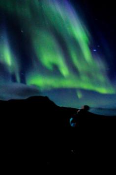 
                    
                        Iceland, Iceland - The dancing Aurora Borealis in early September....
                    
                
