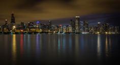 
                    
                        Chicago, Chicago, Illinois - The skyline from Alder planitarium. It...
                    
                