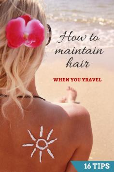 
                    
                        How to maintain hair when you travel. We share 16 hair care tips plus some easy styling tips to have your hair looking good when you travel.  I also share my favourite natural and organic hair care products.  We'd love to hear your hair care tips in the comments
                    
                