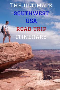 
                    
                        Itinerary for the ultimate -bucket list material-southwest USA road trip! This detailed one-month example plan for independent travelers passes wild landscapes and vibrant cities. It includes San Francisco, Big Sur, Yosemite, Great Basin, Zion, Bryce, Moab, Monument Valley, Grand Canyon, Red Canyon and Las Vegas. So, who's in for a road trip?
                    
                