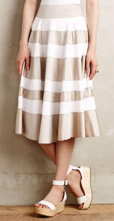 
                    
                        Bronzed Stripe Midi Skirt
                    
                