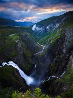 
                    
                        Vøringfossen, Hordaland Fylke, Norway - Norwegian waterfall. ...
                    
                