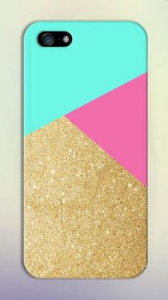 
                    
                        Geometric Gold Glitter Teal Hot Pink Design Case
                    
                