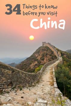 
                    
                        34 Things to Know Before You Visit China
                    
                