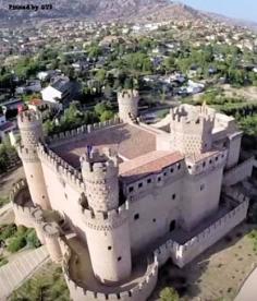 
                        
                            Aerial view of the Mendozas' Castle. Manzanares el Real, Madrid, Spain
                        
                    