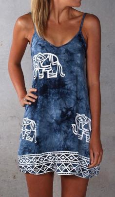 
                    
                        Elephant-Print Tie Dye Dress
                    
                