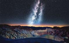 
                        
                            Zabriskie Point, Inyo County, California - Milky way in the middle...
                        
                    