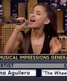 
                    
                        Ariana Grande's imitations of Christina Aguilera & Britney Spears are going viral
                    
                