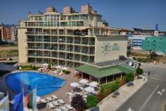 This apartment hotel is situated in the quiet southwestern part of Sunny Beach, some 10 metres from restaurants, around 120 metres from public transport links, only 300 metres from the beach and in close proximity to clubs and bars. It lies 1km away from the ancient town of Nessebar, a town with a rich history, built on a romantic rocky peninsula, and connected to the mainland by a narrow isthmus. Burgas Airport is some 30km from the property. This 6-storey luxurious holiday apartment complex is built in a modern style and comprises a total of 30 quality accommodation. The convenient facilities on offer to guests at this air-conditioned establishment include a lobby area with a 24-hour reception and check-out service, a hotel safe, lift access and a children's playground. It has its own restaurant-bistro serving excellent food, as well as a mini market. There are security guards and a car park and guests have maintenance staff and a manager at their disposal 24 hours a day. They will appreciate the wireless Internet access and they can also take advantage of the room and laundry services for an additional fee. It is also possible to hire bicycles on the premises (charges apply).Each room is fully furnished with all extras necessary to ensure guests have a comfortable and pleasant stay. Each apartment offers a living room with an upholstered, extending sofa for 2 people and a bathroom equipped with a shower cubicle and a boiler. They offer a comfortably furnished bedroom with a double bed and are equipped with cable TV and Internet access. Furnishings include a built-in wardrobe and a table and chairs. There is a kitchen with a fridge, a microwave, built-in electrical hot-plates, a toaster, coffee making facilities and an ironing set. Furthermore, individually regulated air conditioning and heating are provided in all accommodation as standard. All units also feature either a balcony or a terrace.