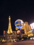 Paris Hotel at Night, the Strip, Las Vegas, Nevada, USA - Robert Harding - Photographic Print from Art. co. uk