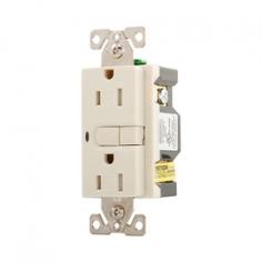 Product Information: About The Cooper 9566TRDS Aspire 15A Tamper Resistant Duplex GFCI Receptacle Desert SandThe Cooper 9566TRDS Aspire 15A Tamper Resistant Duplex GFCI Receptacle provides functionality as well as style to your home. The Cooper 9566TRDS Aspire 15A Tamper Resistant Duplex GFCI Receptacle features test and reset buttons that are colored to match the twotone color combination of the receptacle. The Cooper 9566TRDS Aspire 15A Tamper Resistant Duplex GFCI Receptacle also has an indicator light that ensures 100 correct installation as well as easy visual reference for a tripped or "end of life" connection. The Cooper 9566TRDS Aspire 15A Tamper Resistant Duplex GFCI Receptacle features eight back wiring holes that accept up to #10 awg stranded or solid wire, and a handy built in wire stripper. The Cooper 9566TRDS Aspire 15A Tamper Resistant Duplex GFCI Receptacle is built to last and features a welded back body and also has a UL Listed shutter system. The Cooper 9566TRDS Aspire 15A Tamper Resistant Duplex GFCI Receptacle utilizes a UL Listed safety shutter system that prevents foreign objects from being inserted into the receptacle. The safety shutters will only open when a two or three prong plug is inserted. By installing Cooper 9566TRDS Aspire 15A Tamper Resistant Duplex GFCI Receptacles you ensure that you are in compliance with 2008 NEC Article 406.11. Standard applications for the Cooper 9566TRDS Aspire 15A Tamper Resistant Duplex GFCI Receptacle are new residential construction; remodel/retrofit residential construction; apartment buildings; condominiums and townhouses; hotels, motels, inns and suites with kitchenettes; retirement communities, nursing homes and assisted living facilities.