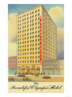Art Print decor by Lantern Press. Exterior View of the Olympic Hotel - San Francisco; CA; and other travel; united states; california; san francisco wall art; posters; and prints for home wall coverings are available.