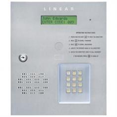 The Model AE-500 Commercial Telephone Entry System - Two Doors is designed for use as a primary access control device for gated communities, parking garages, office buildings, apartments, dormitories, hotels/motels, commercial buildings and recreational facilities with up to 250 residents or users. Housed in a locked, rugged stainless steel faced enclosure, the AE-500 features a side-lit 12-key telephone style keypad with bright, easy-to-read graphics, a backlit two-line directory display with a programmable welcome message, a built-in microphone, speaker, and provision for an optional color CCTV camera. The two relay output channels can be programmed to control electric door strikes, magnetic locks, door & gate operators, or barrier gates.