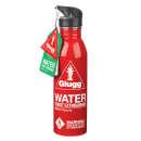 Got a burning thirst? Then reach for the Fire Extinguisher Water Bottle; a swig from this will quench the flames of even the parchest of palates! This wonderful Water bottle in the shape of a British fire extinguisher will hold over 600ml of your chosen beverage. Made from stainless steel with food safe coating, it's lightweight so it can be taken anywhere and used in a variety of places - gym, on a picnic, at the seaside, on holiday, at the office, on the train. wherever. The red Fire extinguisher water bottle has a flip-up mouth piece together with a handy carry loop, so not only does it look great but it is also very practical. Better than those boring water bottles and a perfect alternative to buying bottled water whenever on days out! Just don't leave home without it!