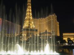 Photographic Print decor by Robert Harding. Paris Hotel and Bellagio Hotel at Night; the Strip; Las Vegas; Nevada; USA; and other architecture wall art; posters; and prints for home wall coverings are available.