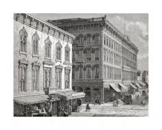 View of the Western Hotel, Montgomery Street, San Francisco, California, America in the 19th&hellip; - Giclee Print