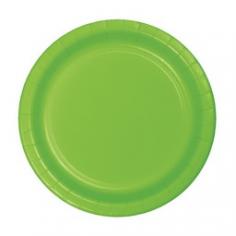 The Fresh Lime Paper Dessert Plates are a colorful addition to party. Our Fresh Lime Dessert Plates measure 7 inches in diameter and are made of paper. Each package contains 24 paper plates. Use these Fresh Lime Dessert Plates to add a splash of color to any Prom, wedding, party or event!