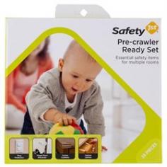 Your pre-crawler may be creeping, scooting, rolling, rocking, squirming or all of the above. Safeguarding your home with the Pre-Crawler Ready Set before baby starts exploring will allow you to enjoy every moment even more. - Outlets are close to the floor and easy for a curious baby to reach. Installing Plug Protectors helps prevent access to unused outlets. They feature a smooth, non-grip design and opaque color that goes unnoticed by children. - Open doors between rooms are easy for little hands to grasp onto. Using a Finger Pinch Preventer helps to protect little fingers from gaps in open doors that might other wise swing shut. - Low tables and other furniture are other tempting targets for your little explorer. Using Corner Cushions will soften furniture corners and help to prevent unnecessary bumps and bruises. - Cabinets contain cookies, snacks, and other food that children shouldn't have easy access to. Install Latches on cabinets or drawers. These helpful devices help keep curious children from getting inside. Safety 1st is driven by a single-minded focus of making the world a safer and happier place for our cherished little ones to grow up in - whether in their car seat on their first ride home, snuggled in a bassinet, or staying entertained in a bouncer. Safety 1st attributes their continued success to an unwavering commitment to child safety, innovation, quality and value. It's what parents look for from Safety 1st, and what they are proud to continuously deliver. Click here to check out even more Safety 1st items! Be sure to visit our Safety 1st Brand Store for superior baby products.