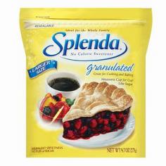 Ideal For The Whole Family. Splenda&Reg; No Calorie Sweetener. Larger Size Suitable For People With Diabetes Measures Cup For Cup Like Sugar - Great For Cooking & Baking. Granular - Equivalent Sweetness To 5 Lbs. Of Sugar. It Starts With Sugar, It Tastes Like Sugar, But It Is Not Sugar Use Splenda&Reg; Almost Everywhere You Use Sugar, Including Cooking And Baking. Splenda&Reg; Measures, Sweetens And Pours Cup For Cup Just Like Sugar. Now The Whole Family Can Enjoy Great Taste Without The Calories. Splenda&Reg; No Calorie Sweetener Measures And Sweetens Cup For Cup And Spoon For Spoon Like Sugar, And Can Be Used To Replace Sugar In Most Of Your Favorite Recipes. 1 Level Teaspoon Splenda&Reg; = 1 Level Teaspoon Sugar. 1 Level Cup Splenda&Reg; = 1 Level Cup Sugar. Usage Guide Sugar Splenda 1 Teaspoon = 1 Teaspoon 1 Tablespoon = 1 Tablespoon 1 Cup = 1 Cup 50 G = 3 Tablespoons 100 G = 1/2 Cup 200 G = 1 Cup Net Wt. 9.7 Oz. (275G) For Recipes, Cooking And Baking Tips And Promotional Offers Visit The Splenda&Reg; Brand On-Line Guide To Cooking, Eating, & Living Well At Splenda.Com Or Call 1-800-777-5363.