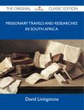 Finally available, a high quality book of the original classic edition of Missionary Travels and Researches in South Africa. This is a new and freshly published edition of this culturally important work by David Livingstone, which is now, at last, again available to you. Enjoy this classic work today. These selected paragraphs distill the contents and give you a quick look inside Missionary Travels and Researches in South Africa: Oswells Elephant-hunting-Return to Kolobeng-Make a third Start thence-Reach Nchokotsa-Salt-pans-Links, or Springs-Bushmen-Our Guide Shobo-The Banajoa-An ugly Chief-The Tsetse-Bite fatal to domestic Animals, but harmless to wild Animals and Man-Operation of the Poison-Losses caused by it-The Makololo- Our Meeting with Sebituane-Sketch of his Career-His Courage and Conquests-Manoeuvres of the Batoka-He outwits them-His Wars with the Matebele-Predictions of a native Prophet-Successes of the Makololo-Renewed Attacks of the Matebele-The Island of Loyelo-Defeat of the Matebele-Sebituanes Policy-His Kindness to Strangers and to the Poor-His sudden Illness and Death-Succeeded by his Daughter-Her Friendliness to us-Discovery, in June, 1851, of the Zambesi flowing in the Centre of the Continent-Its Size-The Mambari-The Slave-trade-Determine to send Family to England-Return to the Cape in April, 1852-Safe Transit through the Caffre Country during Hostilities-Need of a Special Correspondent-Kindness of the London Missionary Society-Assistance afforded by the Astronomer Royal at the Cape. Leave Shinte-Manioc Gardens-Mode of preparing the poisonous kind-Its general Use-Presents of Food-Punctiliousness of the Balonda- Their Idols and Superstition-Dress of the Balonda-Villages beyond Lonaje-Cazembe-Our Guides and the Makololo-Night Rains-Inquiries for English cotton Goods-Intemeses Fiction-Visit from an old Man-Theft-Industry of our Guide-Loss of Pontoon-Plains covered with Water-Affection of the Balonda for their Mothers-A Night on an Island-The Gras