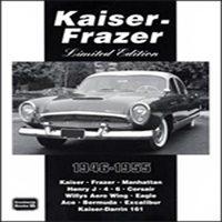 The Kaiser-Frazer automotive adventure would have to go down in history as one of the greatest lost causes of all time. Born out of the optimism of victory in World War II, the two magnates pooled their resources to take on the Establishment in Detroit. That they gambled and lost is now history and the automobile world is the richer for their efforts. Both Henry Kaiser and Joe Frazer had made a fortune out of armament supplies for the war and decided to tackle General Motors, Ford and Chrysler head-on once the conflict was over. As Preston Tucker found out to his cost, this was not something to take lightly. Starting with a clean sheet of paper they chose well-known designer Howard Darrin to style their cars, both would be essentially the same apart from some trim items. From an engineering point of view, although they considered such technically advanced ideas as front-wheel drive, torsion bar suspension and unit construction, they opted to follow the convention as established by the rest of the American motor manufacturers, that is, a body-on-frame with front engine and rear wheel drive. Only the aforementioned Tucker chose to be the maverick. Where the rest of Detroit's offerings were merely warmed over pre-war cars, with the exception of Studebaker, the Kaiser and Frazers were the first of a new breed as far as styling was concerned. Darrin successfully predicted in 1946 the coming slab-sided style that would emerge internationally in 1950 as the style of the future. K-F was also a pioneer in America of the fibreglass bodied sports car when in 1953 they released the unusually-styled Kaiser-Darrin with its sliding doors. Needless to say the conservative American buyers did not warm to that! K-F even pioneered the hatchback concept with their Traveller range, another feature that was ahead of its time. By the mid-50s with plummeting sales and mounting losses K-F joined forces with Willys Overland which doubled their range of vehicles on offer but it was not long before car production was moved to South America where it continued for many years. Today we have the legacy of Joe and Henry and their automobiles and in particular the Kaiser-Darrin sports car of which few have survived. Including are road tests, new model intros plus historical articles. Models covered: Manhattan, four- & six-cylinder Henry Js & Corsair, Willys Aero Wing, Ace, Eagle, Bermuda, Excalibur & Kaiser-Darrin 161 sportscar.