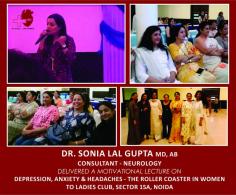 #DrSoniaLalGupta Delivered A Motivational Lecture, today i.e., 25th May, 2017, On #Depression, Anxiety & #Headaches - The Roller Coaster in Women. Around 60 Ladies attended the session.
https://goo.gl/9DccT4