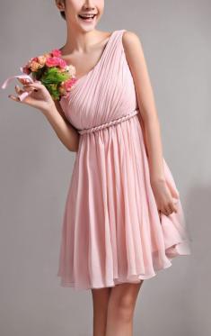 2015 Chiffon Pink Bridesmaid Dress BNNCC0000