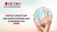 Free Cancer Screening Camp & Cancer Awareness Talk
https://metrogroupofhospitals.wordpress.com/2018/01/30/free-cancer-screening-camp-cancer-awareness-talk/