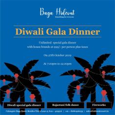Gala Diwali Celebrations. Reserve your table for some mouth-watering delicacies along with breath-taking performances.

#HolidayBeachResort #candolim #goavibes