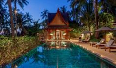 5 bedrooms Ocean-front luxury villa on Surin Beach, Phuket with ancient Ayutthayan architecture, private pool, garden, personal chef, maid services &amp; more. Book Now!