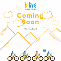 New location alert! 
B:live, India’s first e-bike tour, will soon be riding in Madikeri. To have an unparalleled cycling experience in Madikeri, book our ‘Madikeri Nature Trail’, call or WhatsApp at 