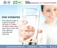 STAY HYDRATED
one should make it a point to drink at-least 1.2 liters of water every day,and more if you are into rigorous training and exercise.
www.nationalheartinstitute.com

#HeartMonth #OneHeartManyLives #HealthyHearts #preventionisbetterthancure #healthylifestyle #healthy #wellness #HealthyFood #StayAware #StayHealthy #WeCare #InTrueSpiritOfHealthcare #NationalHeartInstitute #WorldClassMedicalFacilities #cardiac #Cardiacsurgery #HeartServices