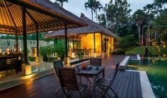 Private Villa in Ubud, designed by Bali-based architect Joost van Grieken, with 2 bedrooms, minimalist style, open bathrooms, koi fishpond and views across rice paddies is the perfect antidote for a fast-paced lifestyle. book your private villa rental in Bali with Villa Getaways! 

