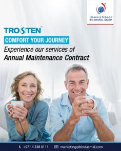 Annual Maintenance Contracts protect your systems, clean your systems and tend to increase the life of your equipment! TROSTEN provides quality AMC services across the UAE. Get more information here:
https://bit.ly/3gvrjzx