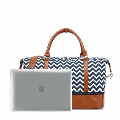 Canvas Waterproof Travel Handbag.
Color: Blue and white stripes


Style: Casual


Material: Canvas


Closure Type: Zipper


Hardness: Soft


Bags Structure: Interior Zipper Pocket


Size: 17.7 x 9.0 x 13.8 inches

BOSIDU® https://mybosidu.com/collections/women/products/2021-canvas-waterproof-travel-handbag