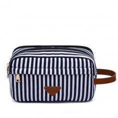 New Ladies Fashion Canvas Handbag

Color: Blue and white stripes

Style: Casual 

Material: Canvas

Closure Type: Zipper

Hardness: Soft

Bags Structure: Interior Zipper Pocket

Size: 10.24 x 9.45 x 5.12 inches

BOSIDU®

https://mybosidu.com/collections/hot-sale/products/fashion-womens-striped-toiletry-bag