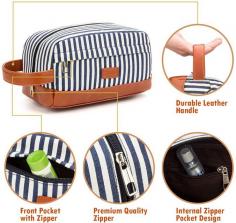 Large Capacity Cosmetic Travel Toiletry Organizer for Women

Zipper closure
Premium Zippers & Machine Washable Materials - Soft & padded stripe fabric, reliable double zippers , every detail is delicately made, giving you a high-quality using experience which will last for a long time.
https://mybosidu.com/collections/comestic-bag/products/large-capacity-cosmetic-travel-toiletry-organizer-for-women