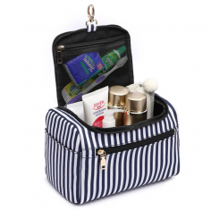 Fashion New Women's Striped Toiletry Bag

Color: Blue and white stripes

Style: Casual 

Material: Canvas

Closure Type: Zipper

Hardness: Soft

Bags Structure: Interior Zipper Pocket

Size: 9.0 x 6.0 x 6.3 inches

https://mybosidu.com/collections/comestic-bag/products/fashion-new-womens-striped-toiletry-bag