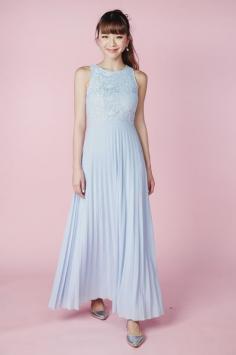 Image of Long elegant sky blue dress